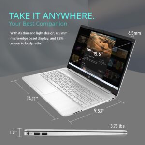 HP 15.6” HD Touchscreen Laptop, Intel Core i3-1115G4(Beats i5-1035g1), 32GB RAM, 2TB PCIe SSD, Intel UHD Graphics, HD Webcam, Numpad, Wi-Fi 5, Bluetooth, Silver, Win 11 Pro, 32GB USB Card