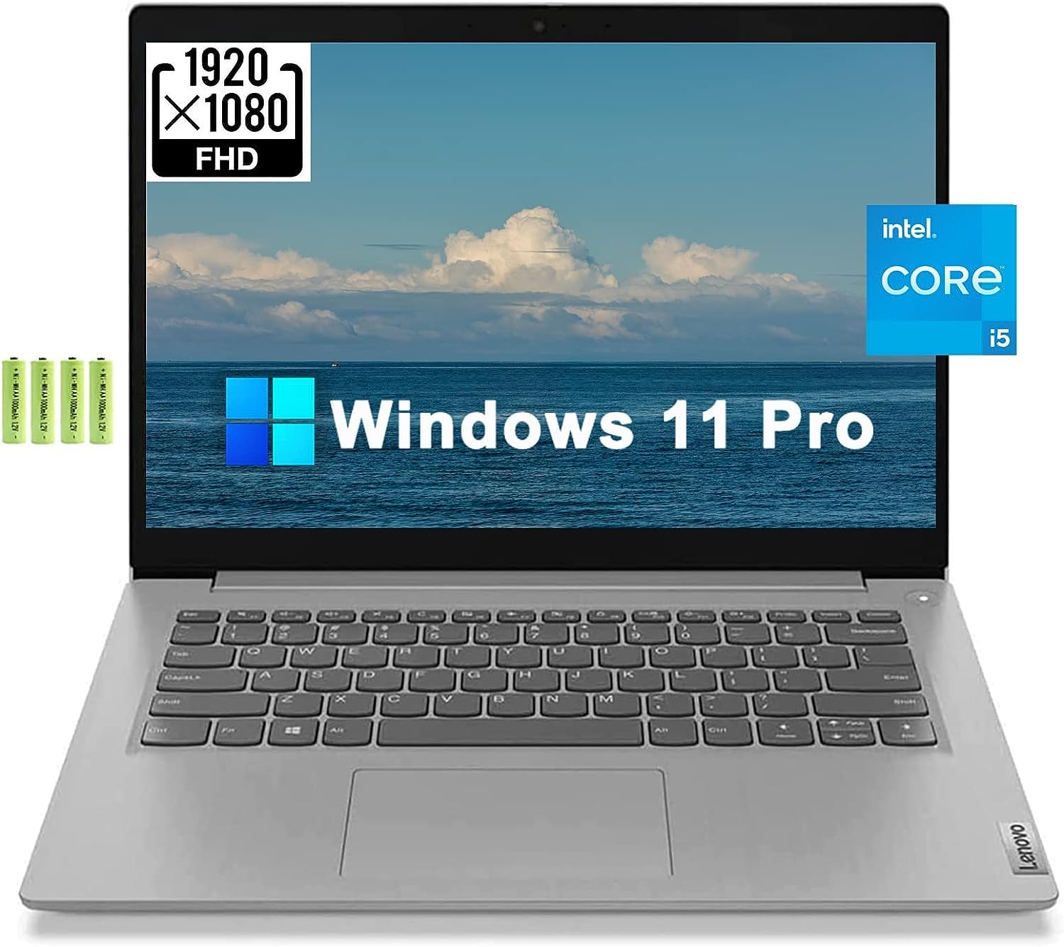 Lenovo IdeaPad 3 14" FHD Business Laptop Computer[Windows 11 Pro], Intel Quad-core i5-1135G7, 20GB RAM, 512GB PCIe SSD, Intel Iris Xe Graphics, Wi-Fi 6, Bluetooth 5, USB, HDMI, Webcam, Grey, w/Battery