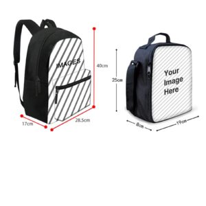 COEQINE Kids School Bus Backpack Set, Large Lunch Tote Bag With Adjustable Shoulder Strap Book Daypack for Travel Middle School