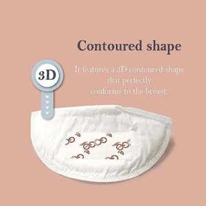 GoGo Pure 200CT FeatherSoft Disposable Nursing Pads, Ultra-Thin, Quick Absorbency, 5.12 Inches in Diameter Full Coverage, 3D Contoured Design, Extra Comfort, Individually Wrapped