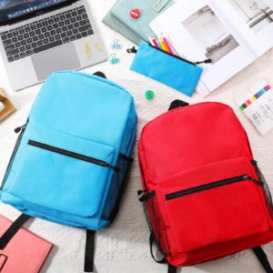 Silkfly 12 Pcs School Backpacks for Kids with 12 Zipper Pencil Pouch Lightweight Bookbags Bulk School Supplies(Bright Color)