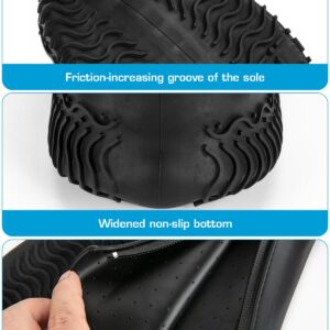 Zbyoujer Waterproof Rain Shoe Covers, Silicone Overshoes with Zipper Non-slip Galoshes for Men and Women