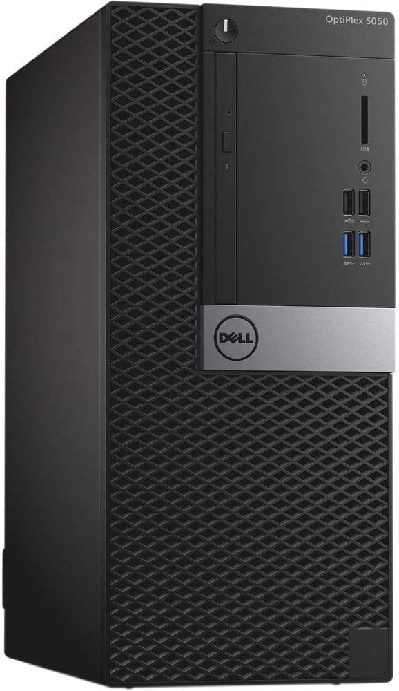 Dell OptiPlex 5050 Mini Tower Desktop Computer (with RGB Keyboard), Intel i5-7500 3.8GHz, 16GB DDR4, 512GB SSD, WiFi, Bluetooth, Home/Office PC, Windows 10 Pro 64 Bit English/Spanish/French (Renewed)