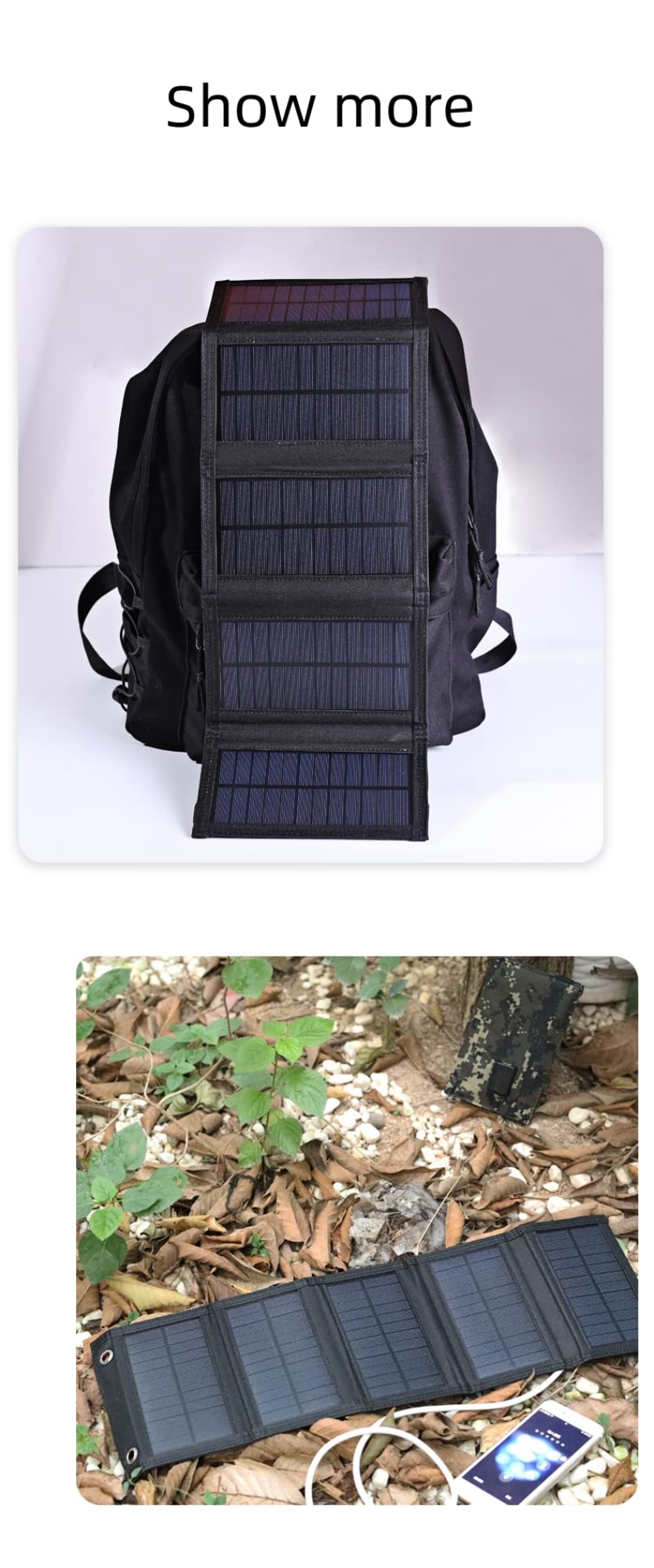 ZTOWES Outdoor Solar Foldable Charging Pack 15W USB 5V Output Waterproof Sunscreen Aging Resistance Foldable and Easy to Carry Where There is Light There is Electricity