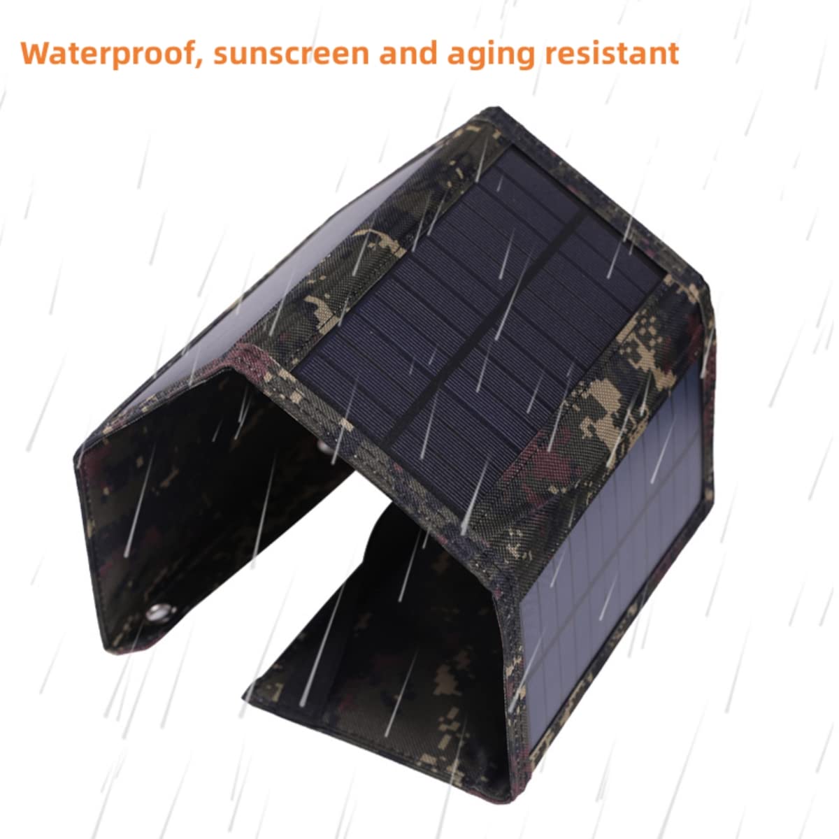 ZTOWES Outdoor Solar Foldable Charging Pack 15W USB 5V Output Waterproof Sunscreen Aging Resistance Foldable and Easy to Carry Where There is Light There is Electricity