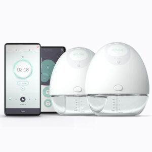 elvie breast pump - double, wearable breast pump with app - the smallest, quietest electric breast pump - portable breast pumps hands free & discreet - automated with four personalized settings