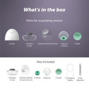 Elvie Breast Pump - Double, Wearable Breast Pump with App - The Smallest, Quietest Electric Breast Pump - Portable Breast Pumps Hands Free & Discreet - Automated with Four Personalized Settings