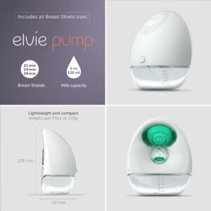 Elvie Breast Pump - Double, Wearable Breast Pump with App - The Smallest, Quietest Electric Breast Pump - Portable Breast Pumps Hands Free & Discreet - Automated with Four Personalized Settings