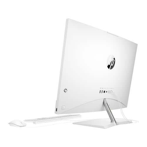 HP Pavilion All-in-One Desktop, 27" Full HD Display, AMD Ryzen 5 5625U Processor, HDMI, 64GB RAM, 1TB SSD, RJ-45, Wi-Fi 6, Windows 11 Home, Wired KB & Mouse, White