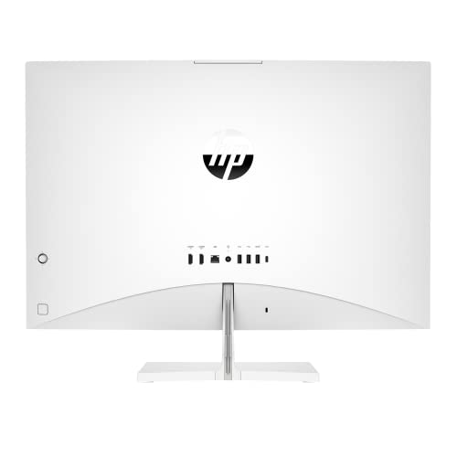 HP Pavilion All-in-One Desktop, 27" Full HD Display, AMD Ryzen 5 5625U Processor, HDMI, 64GB RAM, 1TB SSD, RJ-45, Wi-Fi 6, Windows 11 Home, Wired KB & Mouse, White