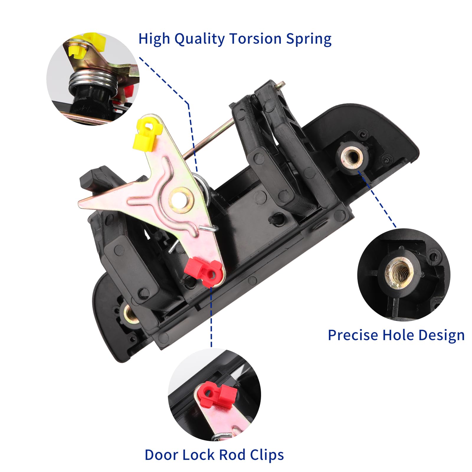 Premium Tailgate Handle Liftgate Latch Handle Compatible with Toyota Tacoma 1995-2004 Pickup,Replace# TO1915102, 6909035010, 69090-35010,Textured Black