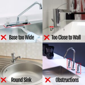 Kitchen Organization Essentials: Kitchen and Bathroom Faucet Splash Guard, Sponge Mat, Sink Organizer and Splash Mat for all Kitchen and Bathroom Needs! (Granite, 24" x 5.5")