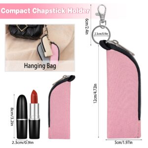 YVVZHOU PANN Chapstick Holder, 6 PCS Lipstick Holder Keychain Lipstick Sleeve Pouch Lip Balm Holder Zipper Lipstick Bag for Keychain Travel Accessories Gift for Girls and Women