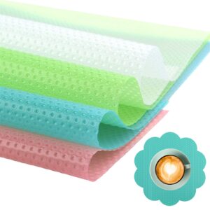 8pcs refrigerator liners mats washable, eva shelf liners waterproof oilproof, 17.5''x11.5'' non-slip fridge liners for glass shelf cupboard kitchen cabinet drawer refrigerator(4 color mixed)