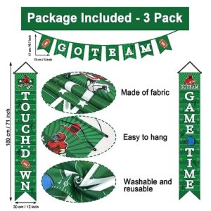 Football Decorations Football Porch Sign Banner Welcome Hanging Door Banner for Sport Theme Party Football Game Time Festival Party Supplies