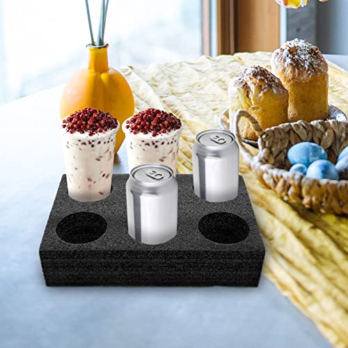 SOLUSTRE Milk Tea Cup Holder Nail Drill Sanding Bands Coffee Mugs Drink Holder Trays Foam Drink Carrier Milk Tea Packing Tray Outdoor Cup Holder Sofa Concentrate Epe Bottle Rack re-usable