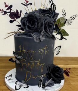 jevenis black gothic cake decoration rose cake topper rip cake decoration death cake decoration gothic birthday decoration gothic party supplies