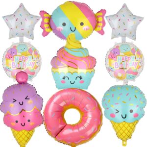 ice cream balloons donut candy ice cream themed baby shower kids sweet summer ice cream birthday party decor 9 pcs