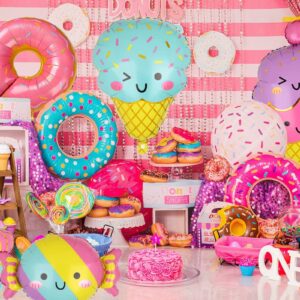 Ice Cream Balloons Donut Candy Ice Cream Themed Baby Shower Kids Sweet Summer Ice Cream Birthday Party Decor 9 Pcs
