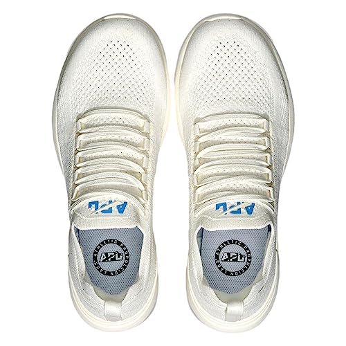 APL Athletic Propulsion Labs Women's Techloom Breeze Shoes, Ivory/Coastal Blue, 8.5