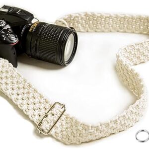 Clysuply Macrame Camera Strap For DSLR Camera. Adjustable Handwoven Universal Neck & Shoulder Strap Gift for Photographers