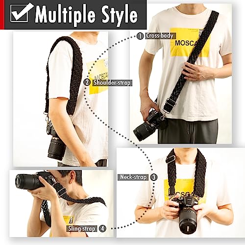 Clysuply Macrame Camera Strap For DSLR Camera. Adjustable Handwoven Universal Neck & Shoulder Strap Gift for Photographers