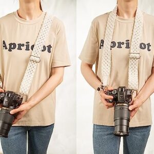 Clysuply Macrame Camera Strap For DSLR Camera. Adjustable Handwoven Universal Neck & Shoulder Strap Gift for Photographers