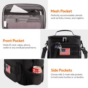 Lifewit Tactical Lunch Box for Men, Insulated Lunch Bag, 9L 12Can, Black