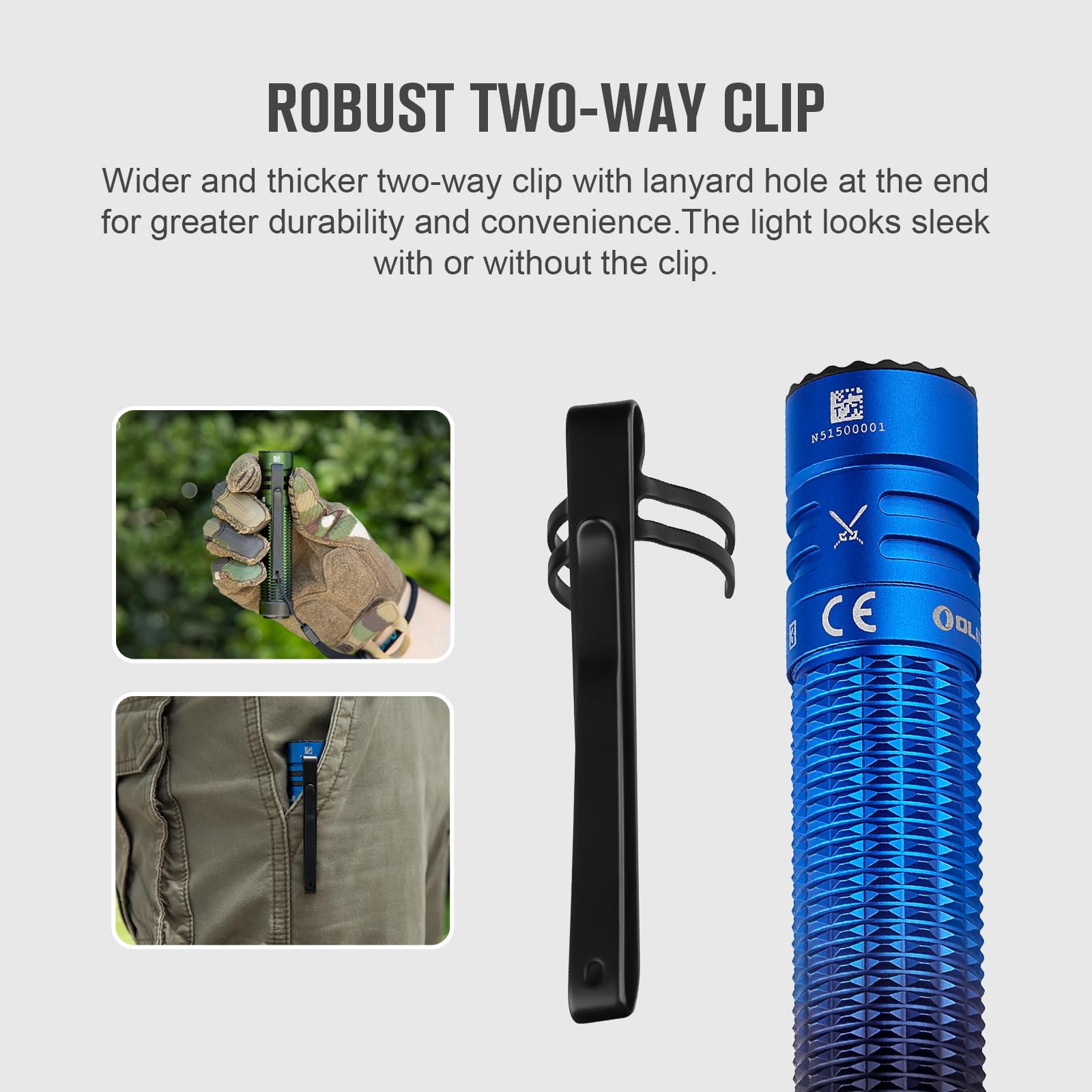 OLIGHT Warrior Mini3 Tactical Flashlight, Dual Switches LED Rechargeable Light with MCC3 Charger, 1750 Lumens Powerful EDC Flashlights for Camping, Emergency and Outdoor (Black)