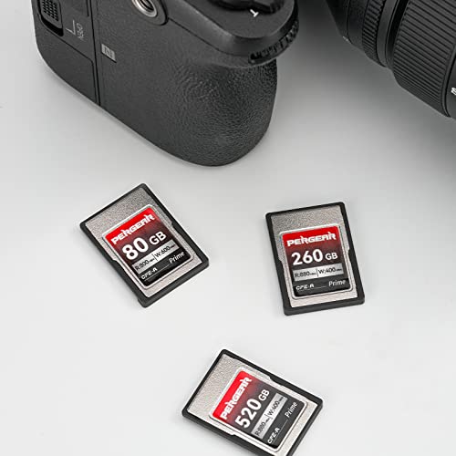 PERGEAR Professional 260GB CFexpress Type A Memory Card, Up to 880MB/s Read Speed & 900MB/s Write Speed for 4K 120P,8K 30P Recording Video/Photo for Sony Alpha Sony FX Cameras