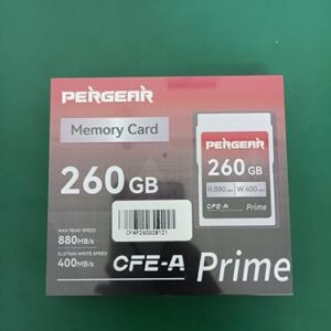 PERGEAR Professional 260GB CFexpress Type A Memory Card, Up to 880MB/s Read Speed & 900MB/s Write Speed for 4K 120P,8K 30P Recording Video/Photo for Sony Alpha Sony FX Cameras