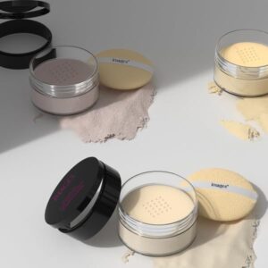Loose Face Powder, Oil Control Minimizes Pores and Fine Lines, Sebum Control Makeup Pressed Powder Pact, Absorb Sweat and Prevent Clumps, with Mirror and Puff 15g, (Tender complexion)
