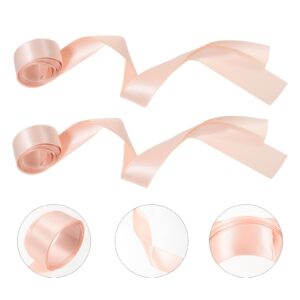 LIFKOME 2 Pack Pink Satin Ribbon 94Inch Ballet Pointe Shoe Satin Ribbon Ballet Flats Shoes Ribbon Yoga Shoes Strap Ribbon Satin Pink Shoes Elastic Shoes Laces for Women Girl