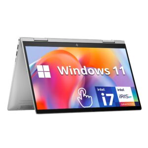 hp envy x360 2-in-1 14" fhd touchscreen laptop, intel core i7-1355u, 16gb ram, 1tb ssd, backlit keyboard, 5mp camera, fingerprint reader, wi-fi 6e, win 11, silver