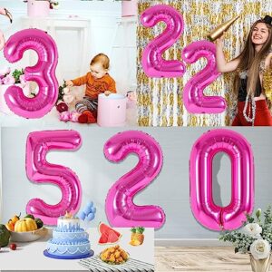 40 Inch Giant Light Pink Number 4 Balloon, Helium Mylar Foil Number Balloons for Birthday Party, 4th Birthday Decorations for Kids, Anniversary Party Decorations Supplies (Light Pink Number 4)
