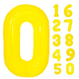 40 inch giant yellow number 2 balloon, helium mylar foil number balloons for birthday party, 2nd birthday decorations for kids, anniversary party decorations supplies (yellow number 2)