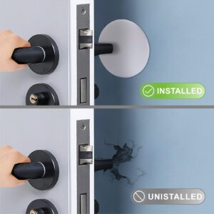 Door Stoppers Wall Protector, A Set Includes 6pcs 3.15" + 6pcs 1.57", Strong Self-Adhesive Door Stoppers for Wall, Door Knob Wall Protector, Quiet Door Handle Bumpers