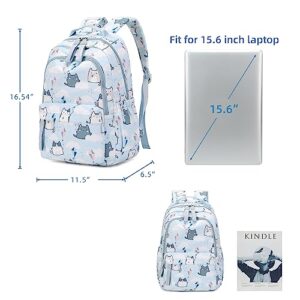 XINWLL Girls Backpack 15.6 Inch Laptop School Bag Cute Kids Kindergarten Elementary Backpacks Middle Schoolbag Large Bookbags for Women Teens Students Anti Theft Travel Daypack