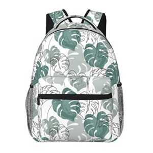 boehiop abstract monstera leaves plant lightweight laptop backpack for women men college bookbag casual daypack travel bag