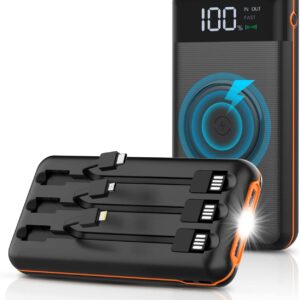 UYAYOHU Portable-Power-Bank-Charger - 36800mAh Power Bank Flashlight 5V3.1A Fast Charger(Black)