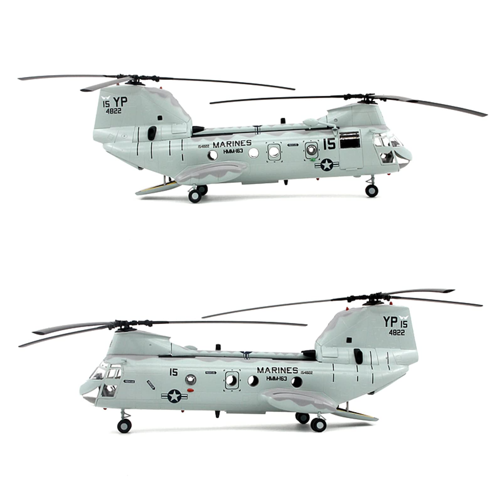 BOLYUM US Navy 1/72CH-46D Sea Knight Helicopter HC-3 CH-46E Sea Knight Helicopter HMM-163 Finished Aircraft Model Transport Helicopter,Ch46e