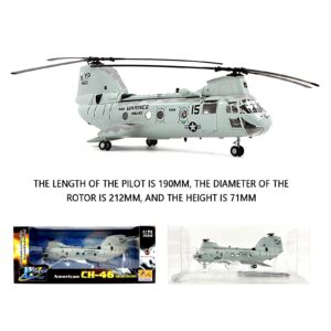 BOLYUM US Navy 1/72CH-46D Sea Knight Helicopter HC-3 CH-46E Sea Knight Helicopter HMM-163 Finished Aircraft Model Transport Helicopter,Ch46e