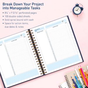 S&O Project Management Planner - Work Organizer Notebook - Project Planner Notebook - Project Manager Notebook - Project Notebooks for Work - Project Management Notebook - 200 Pages, 8.25" x 9.3”