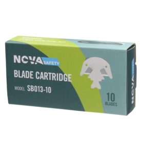 Nova Nex Cutter Replacement Blade, Changeable 2-cutting Edge, Excellent For Box Cardboard Cutter, Packing Tape, Stretch Wrap Cutter, Cardboard Cutter.(Box of 10)