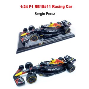 HTLNUZD Bburago 2022 1/24 New F1 RB18#11Perez Racing Compatible with Red Bull 1:24 Static Alloy Car Collectible Gift Die Cast Model