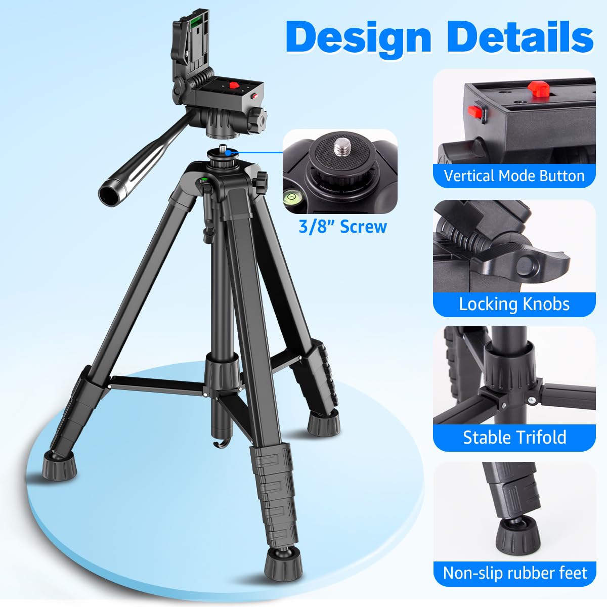 Camera Tripod, 74" DSLR Camera Tripod with 2 QR Plates for Sony/Nikon/Canon, Lightweight Video Tripod Stand for Travelling, Phone Tripod with Fluid Head/Phone Holder/Wireless Remote Max.Load 6kg 175