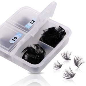 aureve lash cluster eye lash clusters diy lash extensions clusters individual lashes eyelash clusters cluster lashes for home use 96 pcs 0.07d 10/12/14/16mm mix (g01)