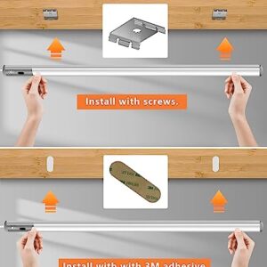 Under Counter Lights for Kitchen, Plug in Under Cabinet Light with Memory Function, LED Closet Light with 3 Colors 2800/4000/6500k, Super Slim Stepless Dimmable Workbench Light (16 Inches)