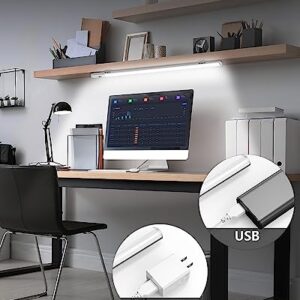 Under Counter Lights for Kitchen, Plug in Under Cabinet Light with Memory Function, LED Closet Light with 3 Colors 2800/4000/6500k, Super Slim Stepless Dimmable Workbench Light (16 Inches)