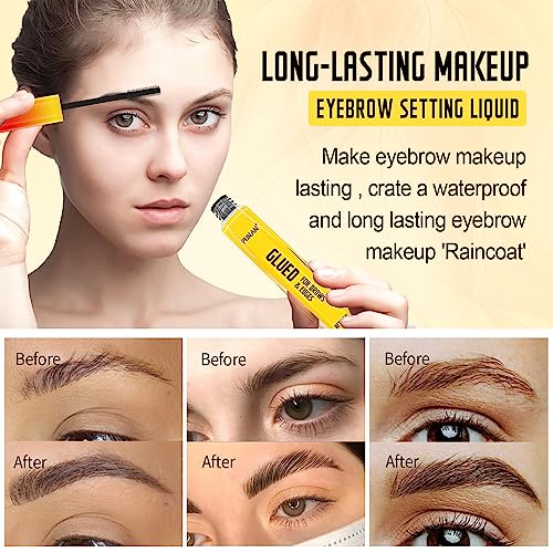 Brow & Edge Styling Gel, 2 in 1 Wand Gel for Styling Brows, No White Residue, Clear Brow Gel Non-Greasy, 16 ml (1 Pack)